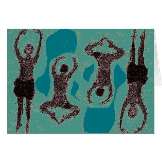 Dancers Jumping Graphic Pattern Cards (Front Horizontal)