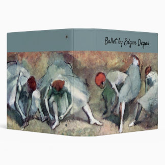 Dancers Lacing Their Shoes by Edgar Degas 3 Ring Binder