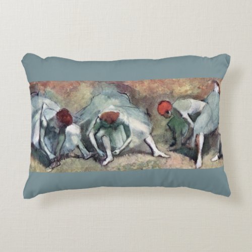 Dancers Lacing Their Shoes by Edgar Degas Accent Pillow
