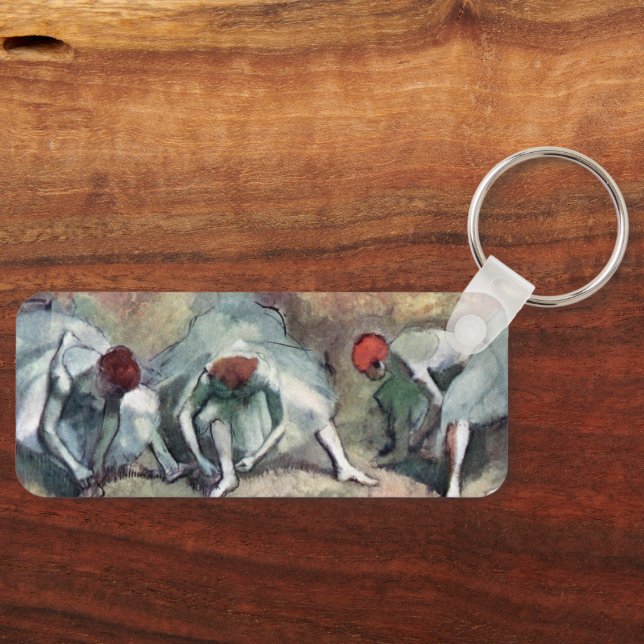 Dancers Lacing Their Shoes by Edgar Degas Keychain (Front)