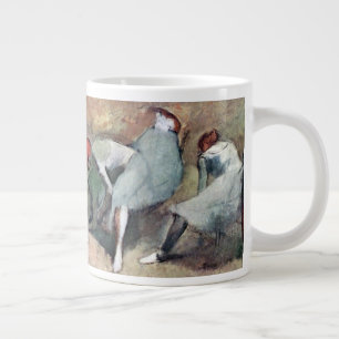 Dancers Lacing Their Shoes by Edgar Degas Large Coffee Mug
