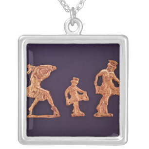 Dancers of goddess Demeter Silver Plated Necklace