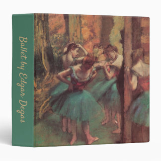 Dancers, Pink and Green by Edgar Degas 3 Ring Binder