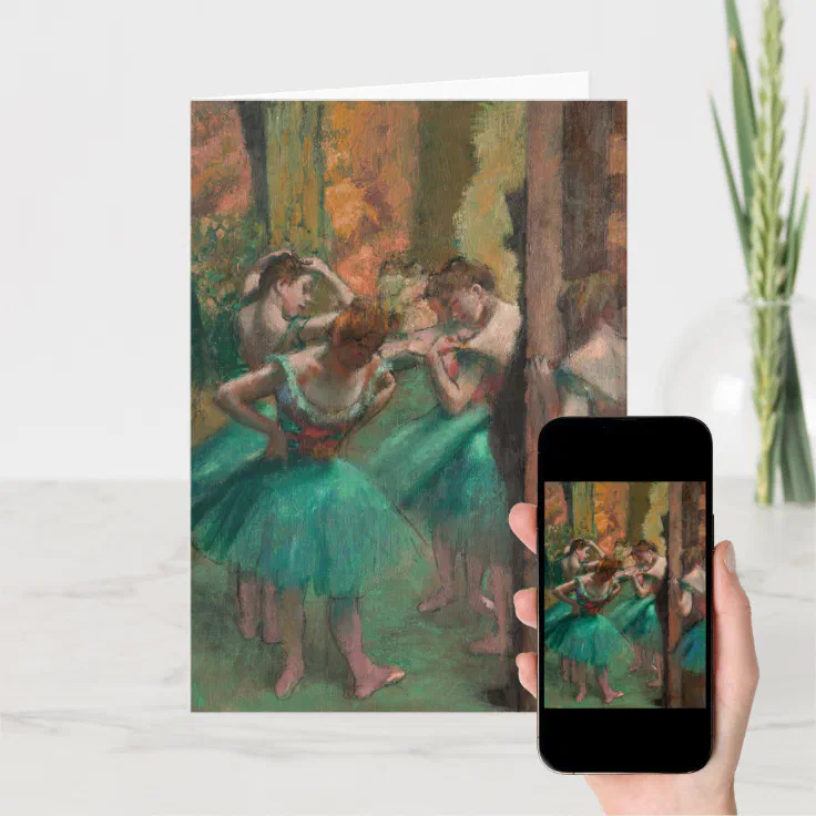 Dancers Pink And Green Edgar Degas Card Zazzle 