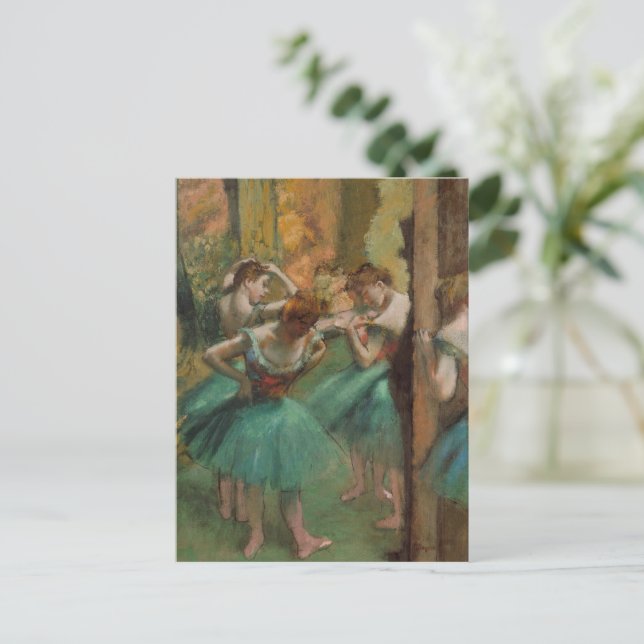 Dancers, Pink and Green Edgar Degas Postcard (Standing Front)