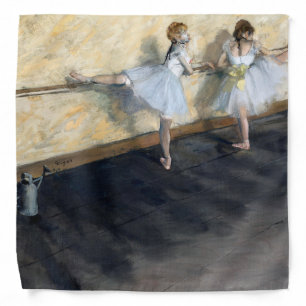 Dancers Practicing at the Barre, Edgar Degas Bandana