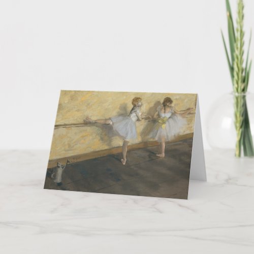 Dancers Practicing at the Barre  Edgar Degas Card