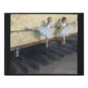 Dancers Practicing at the Barre, Edgar Degas Faux Canvas Print