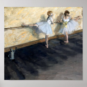 Dancers Practicing at the Barre, Edgar Degas Poster