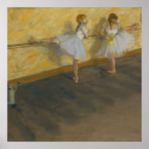 Dancers Practicing at the Barre - Edgar Degas Poster