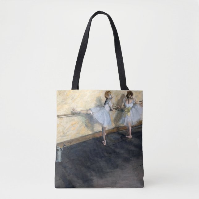 Dancers Practicing at the Barre, Edgar Degas Tote Bag (Front)
