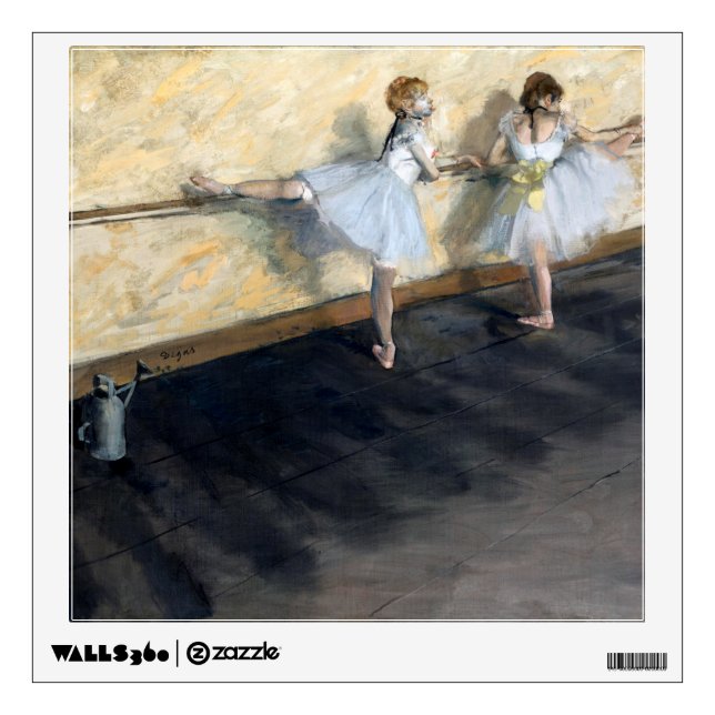 Dancers Practicing at the Barre, Edgar Degas Wall Decal (Front)