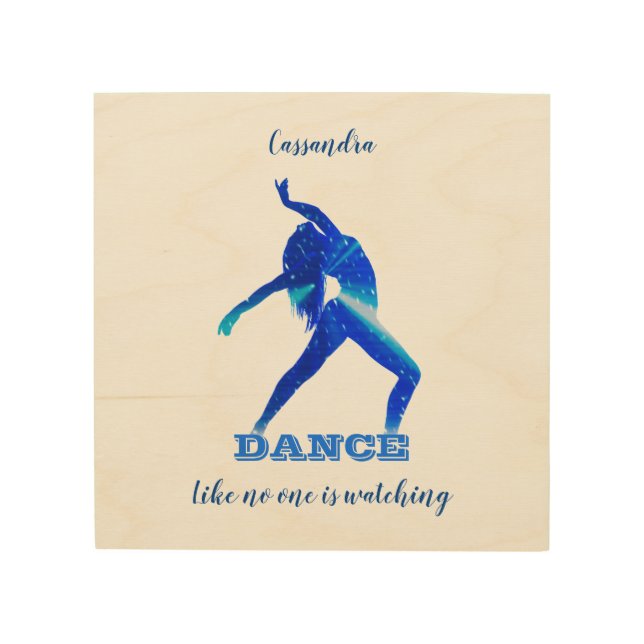 Dancer's Quote Abstract Wood Wall Art (Front)