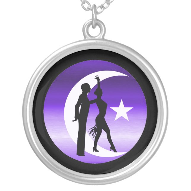 dancers silver plated necklace (Front)