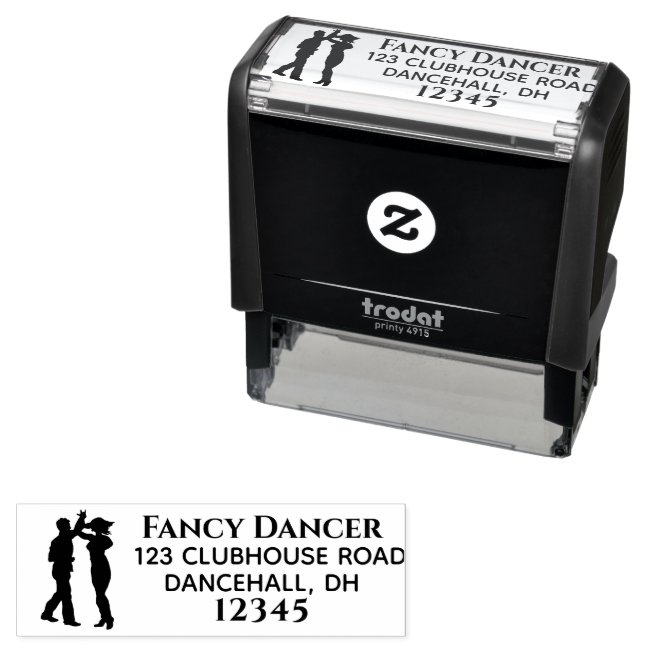 Dancers Swing Dancing Return Address Self-inking