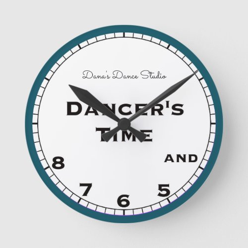 Dancers Time 5 6 7 and 8 Novelty Round Clock