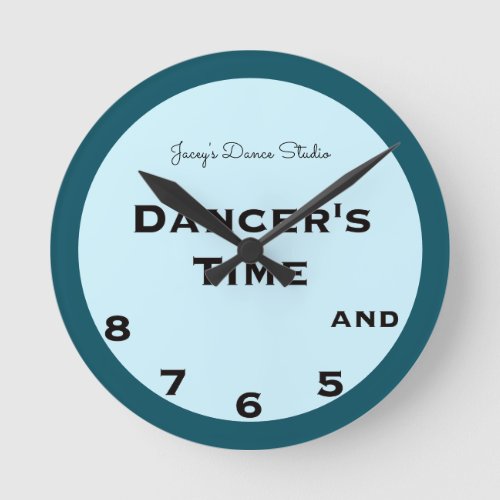 Dancers Time 5 6 7 and 8 Novelty Round Clock