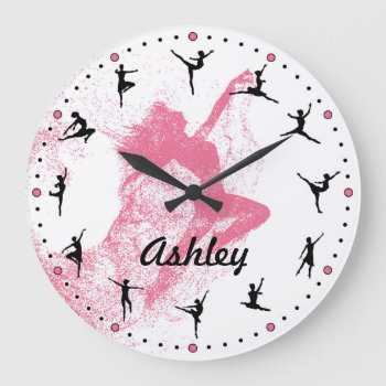 Dancer's Time Personalizable Wall Clock by NiceTiming at Zazzle