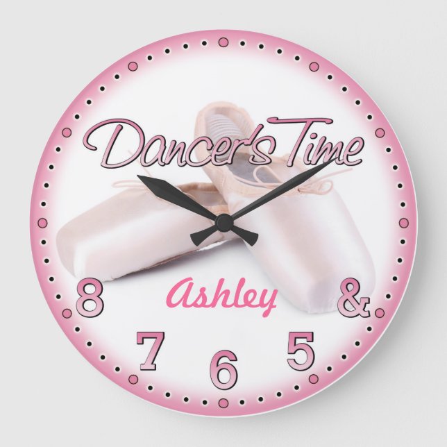 Dancer's Time Personalizable Wall Clock (Front)