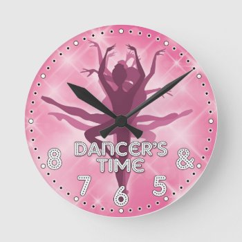 Dancer's Time Personalized Wall Clock by NiceTiming at Zazzle