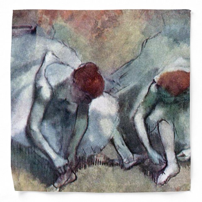 Dancers Tying Their Shoes, Edgar Degas Bandana (Front)