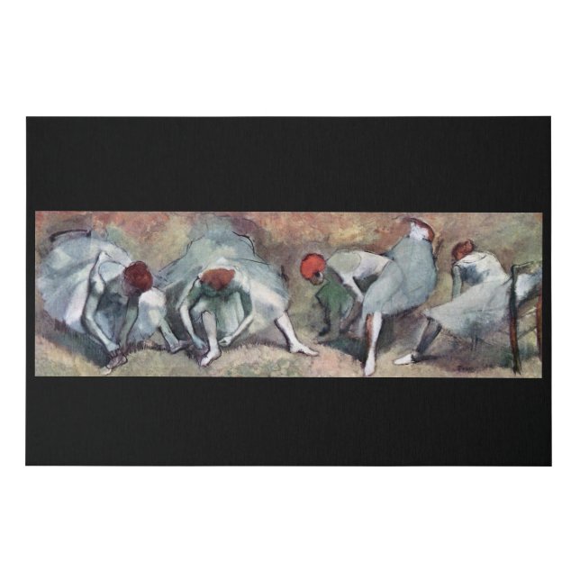 Dancers Tying Their Shoes, Edgar Degas Faux Canvas Print (Front)
