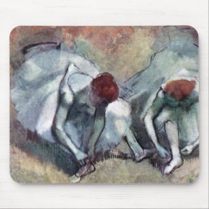 Dancers Tying Their Shoes, Edgar Degas Mouse Pad