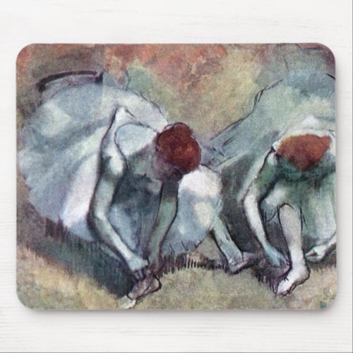 Dancers Tying Their Shoes Edgar Degas Mouse Pad