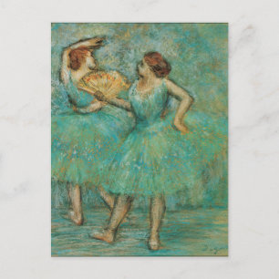 Dancers with a fan Edgar Degas Postcard