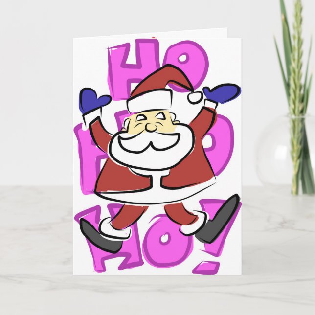 Dancin' Santa Holiday Card (Front)