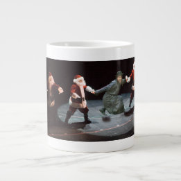 Dancin' Santas & Chassid Giant Coffee Mug