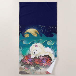 DANCIN WITH THE STARZ  cream chow beach towel