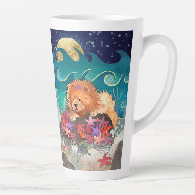 DANCIN' WITH THE STARZ  Red Chow  Latte Mug (Right)