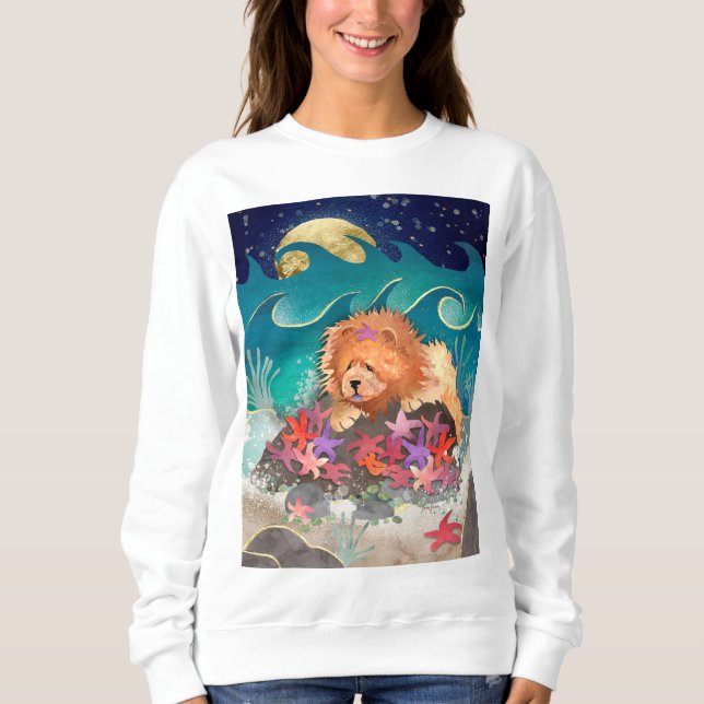 DANCIN WITH THE STARZ red chow-WHITE STYLES ONLY Sweatshirt (Front)