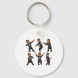 Dancing Abraham Lincoln 4th Of July Boys Girls Kid Keychain