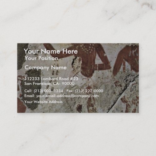 Dancing Africans By Maler Der Grabkammer Des Horem Business Card