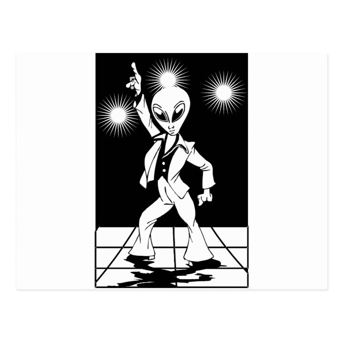 Dancing Alien Postcard