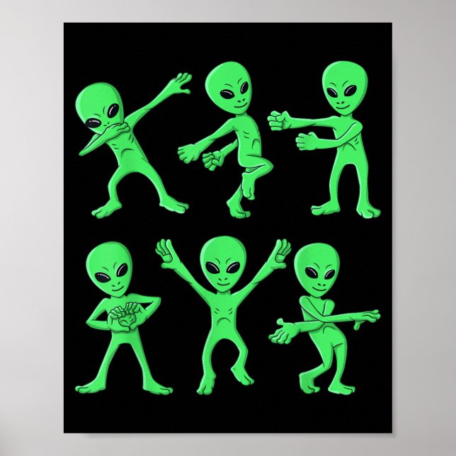 Dancing Aliens Dance Challenge Halloween Poster (Front)