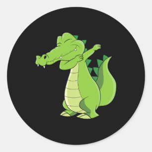 Dancing Alligator Gift Funny Dabbing Alligator  Classic Round Sticker