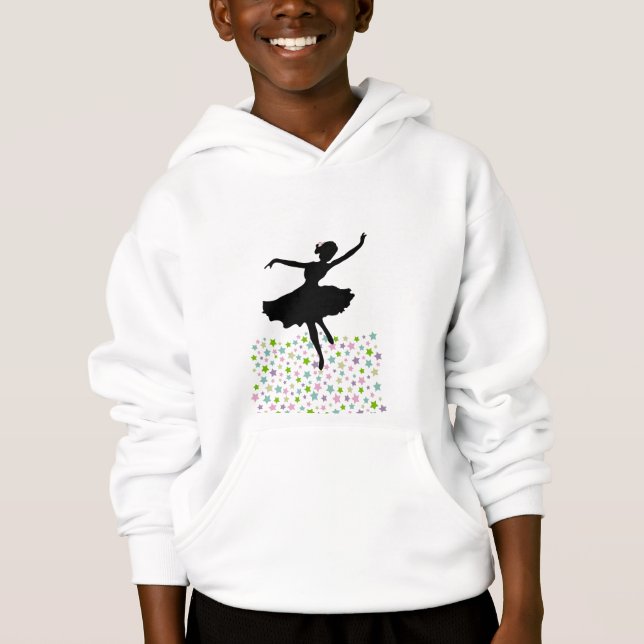 Dancing amongst the stars - pink sunset hoodie (Front)
