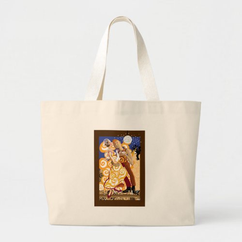 Dancing and music and love large tote bag