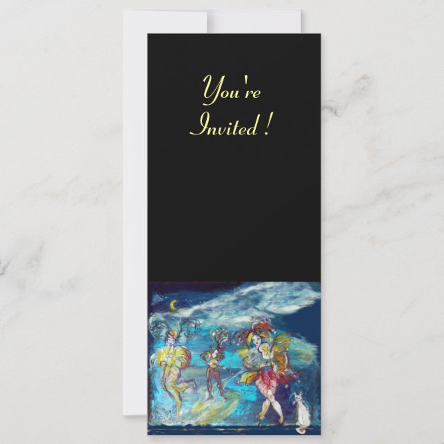 DANCING AND MUSIC IN THE NIGHT INVITATION (Front)