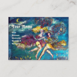 DANCING AND MUSIC IN THE NIGHT MONOGRAM BUSINESS CARD