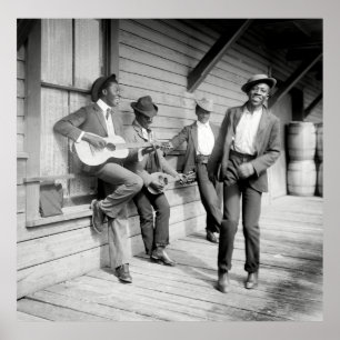 DANCING and PLAYING c. 1902 Poster