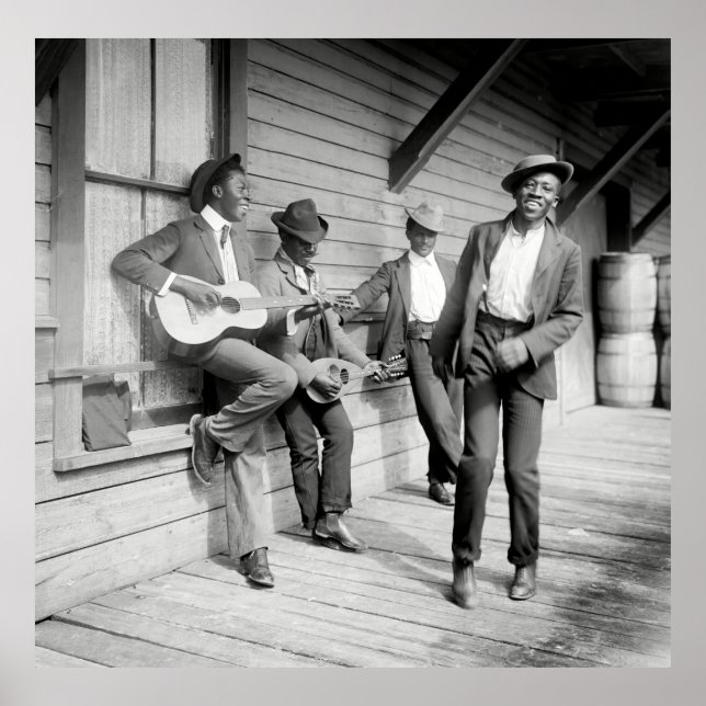DANCING and PLAYING c. 1902 Poster (Front)