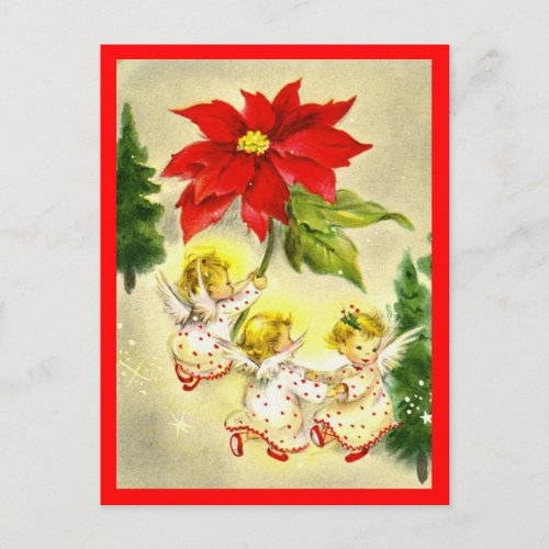 Dancing Angels Business Christmas Postcard