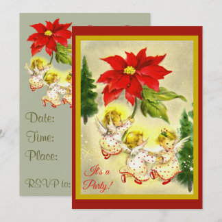 Dancing Angels Christmas Party Invitation