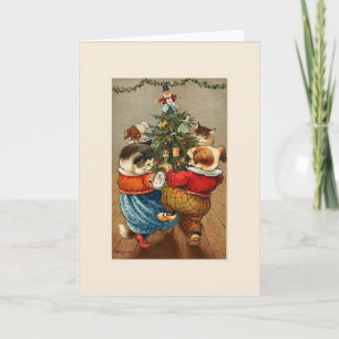 Dancing around the Christmas Tree- christmas card