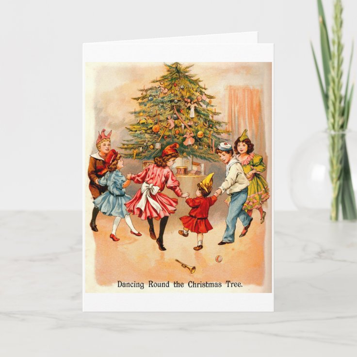 Dancing Around the Christmas Tree Holiday Card Zazzle