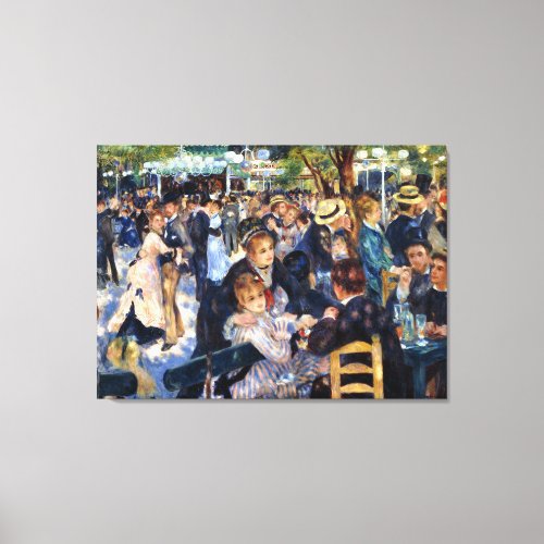 Dancing at Le Moulin de la Galette Renoir Fine Art Canvas Print